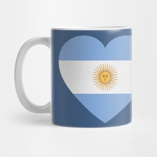 I Love Argentina // Heart-Shaped Argentine Flag Mug